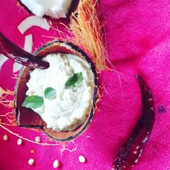 Coconut chutney A picture of Coconut chutney.