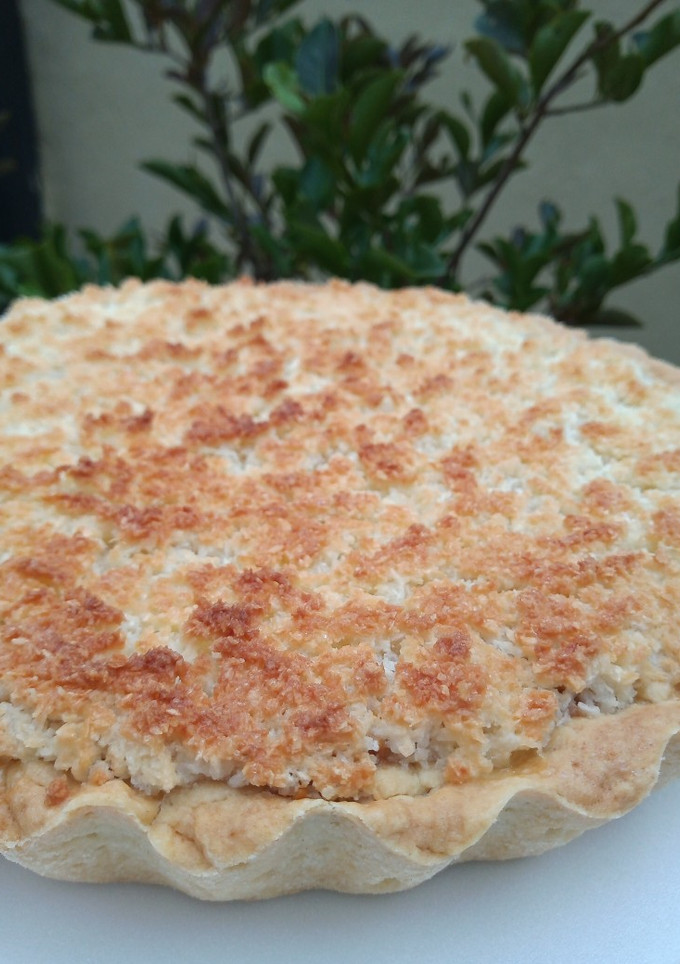 Una foto de Tarta de coco y dulce de leche
