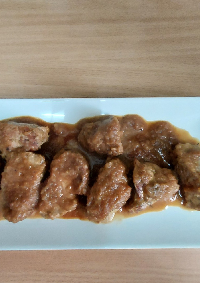 Una foto de Solomillo de cerdo en salsa de manzana