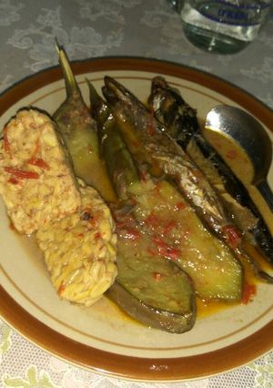 Foto resep Pecel santan panggang terong tempe