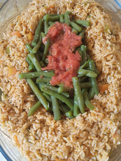 صورة لوصفة طبق أرز ولوبيا سوتي