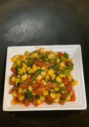 A picture of Quick & Easy Chatpata Corn Chat.