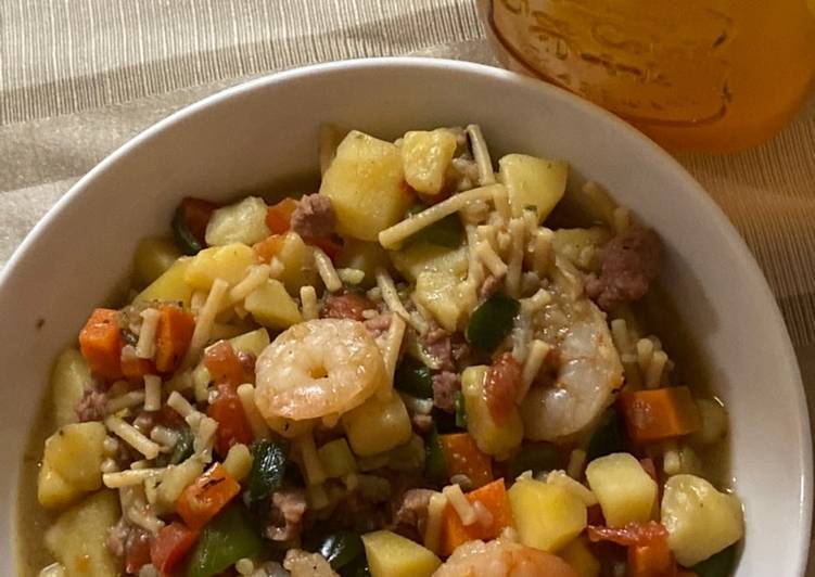 Recipe of Quick Shrimps vegetable soup