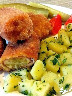 Rántott zöldbab (sonkás-sajtos) recept fotója