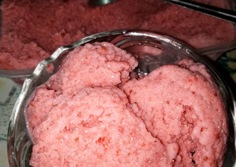 Resep Ice Cream Strawberry 🍓, Bikin Ngiler