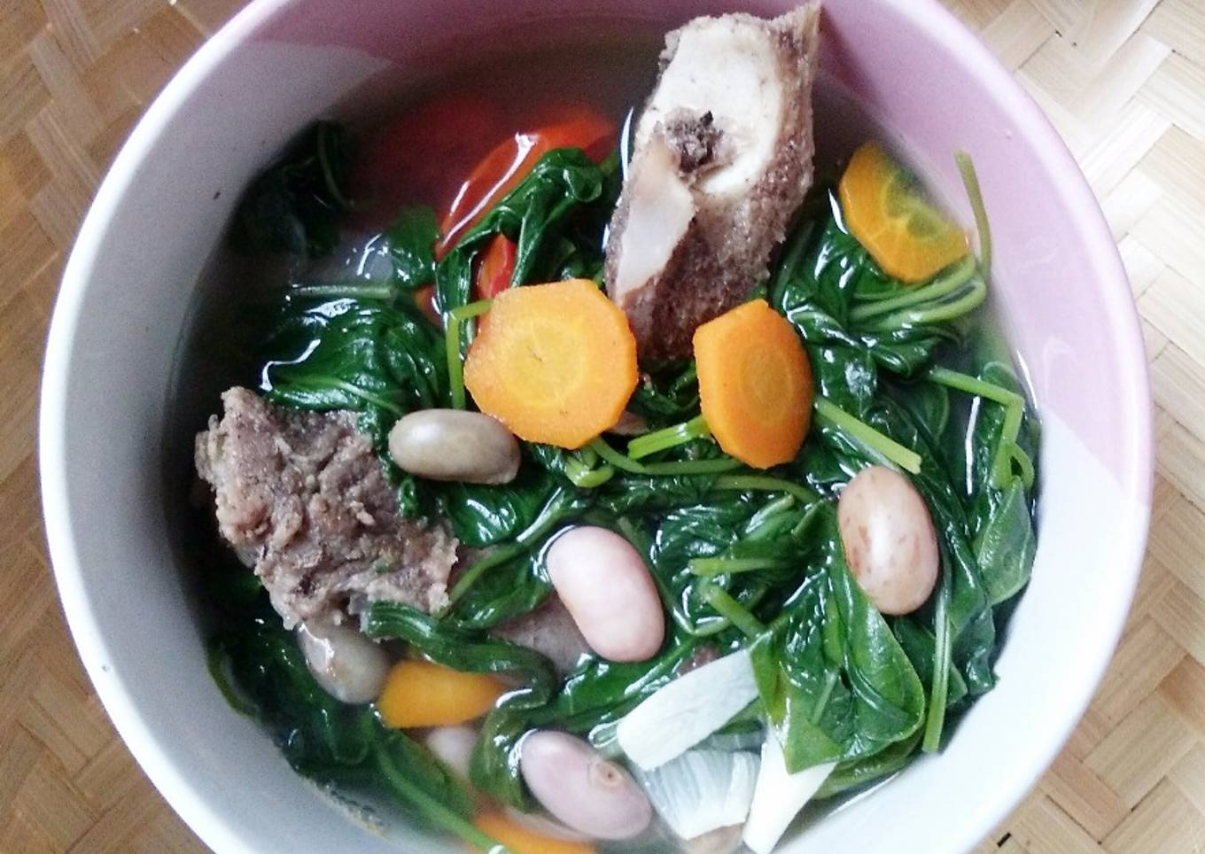 Sayur bayam pedas
