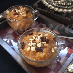A picture of Kaddu Halwa(pumpkin).