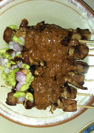 Foto resep Sate jamur tiram, ayam, tempe gembus panggang teflon.. 😘