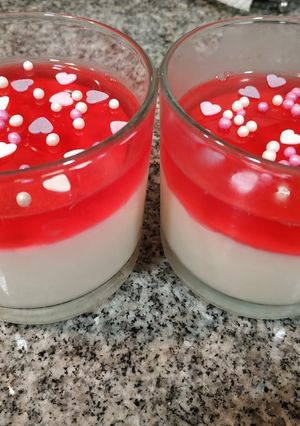 Una foto de Postre de maizena y gelatina