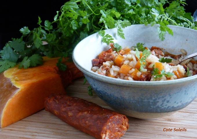 RISOTTO AU POTIRON & CHORIZO