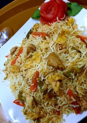 A picture of Colourful Chinese rice 🍚 😋.