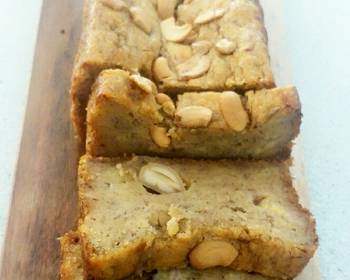 The New Way Prepare Recipe Moist Banana Cashew Bread Roti pisang kacang mete Restaurant Style