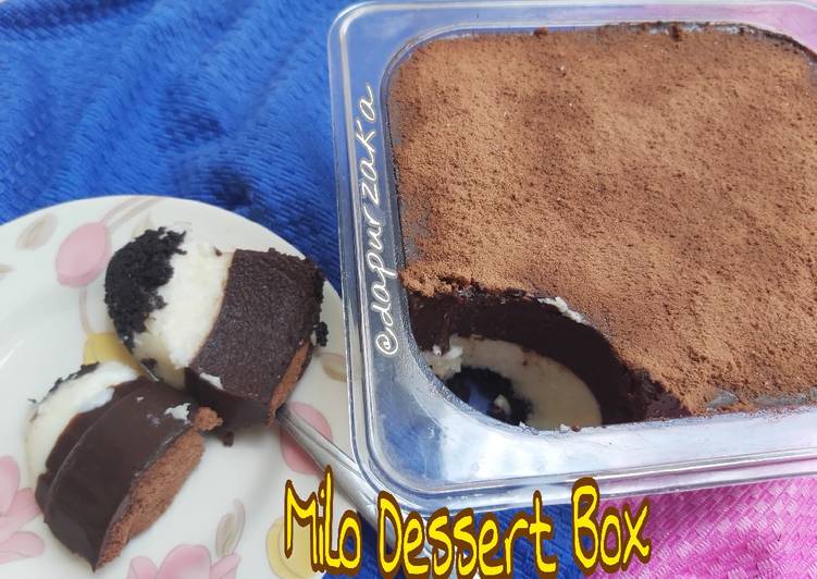 Cara meramu 123》Milo Dessert Box 😍😋 , Enak