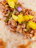 Taco tahu dan salsa mangga