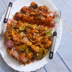 A picture of Chilli mushroom & gobhi.