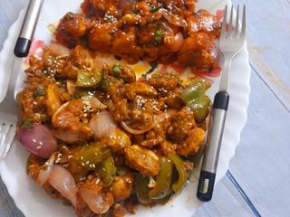 Chilli mushroom & gobhi