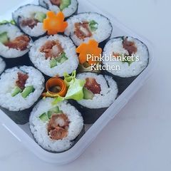 A picture of Chicken Karaage Sushi - Bento Idea.