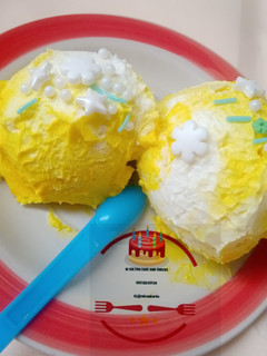 A picture of Simple vanilla ice cream.