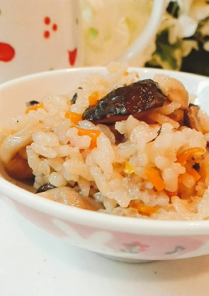 Foto resep Nasi Tim Jamur ala Jepang