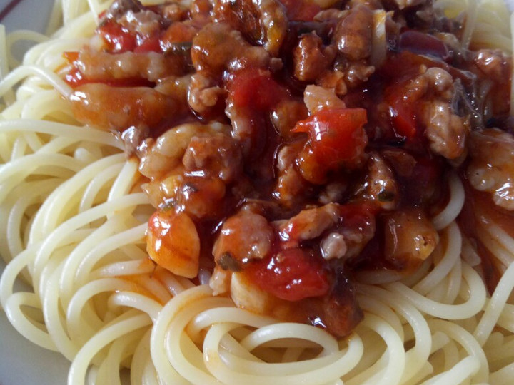 Resep: Spaghetti Saus Tomat / Bolognais Menu Enak Dan Mudah Dibuat