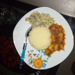 Cus-cus with potatoe stew A picture of Cus-cus with potatoe stew.
