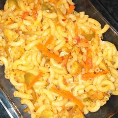 A picture of Spicy chicken n vegetables macaroni.