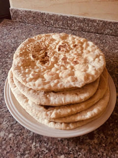 A picture of Pita bread/ home made without oven.
