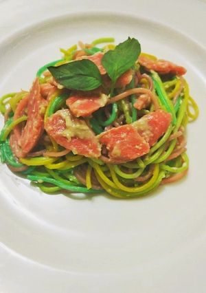 Foto resep Pasta Rainbow Carbonara