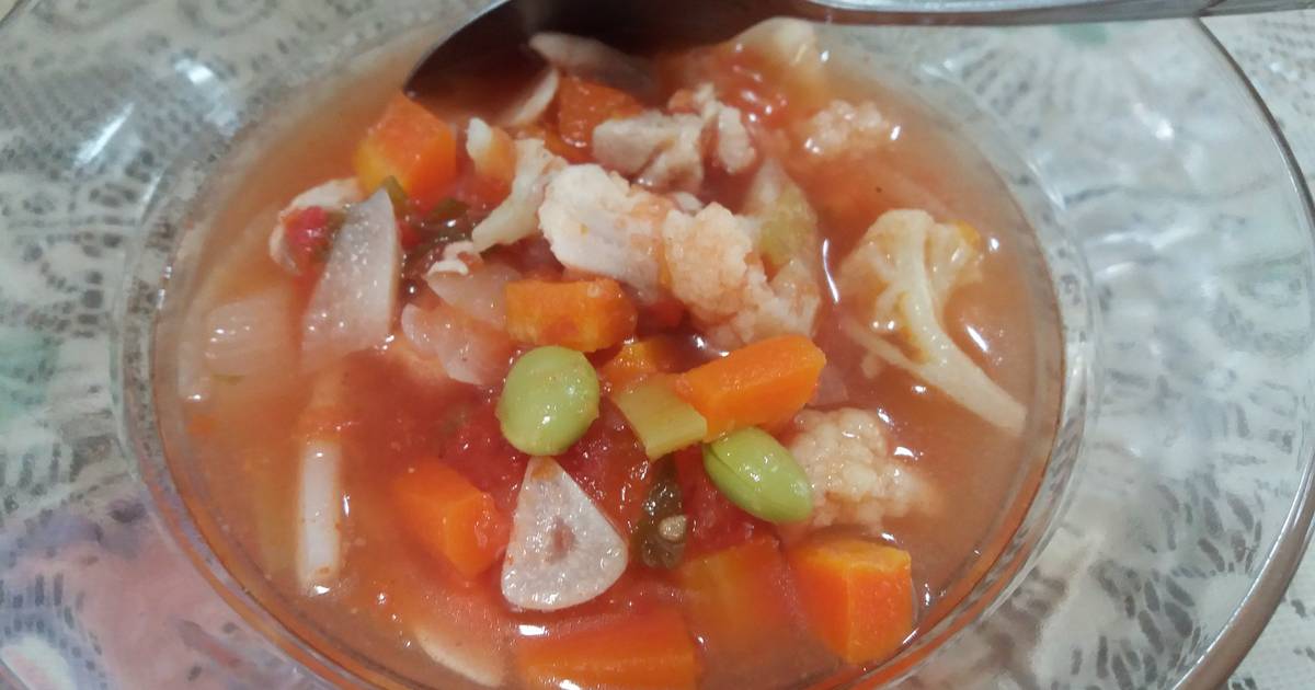 Resep Sup merah ikan kakap mpasi 1+ oleh nancy Cookpad