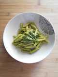 Penne with Asparagus and Zucchini Cream