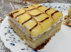 صورة لوصفة كيكة ستة ملاعق بكريمة الليمون