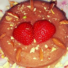 A picture of Strawberry halwa.
