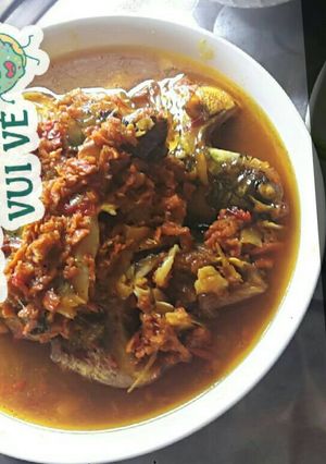 Hình của món Cá rô phi kho nghệ.