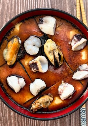 Chawanmushi tenger gyümölcseivel recept fotója