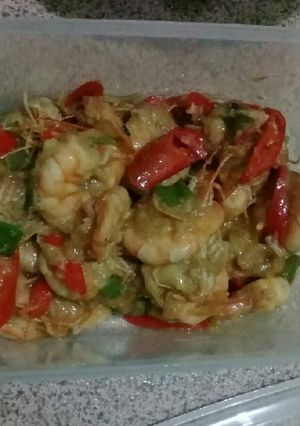 Foto resep Udang pedas saus tiram