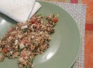 Una foto de Machaca con huevo