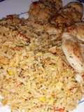 Arroz oriental con filete de pollo