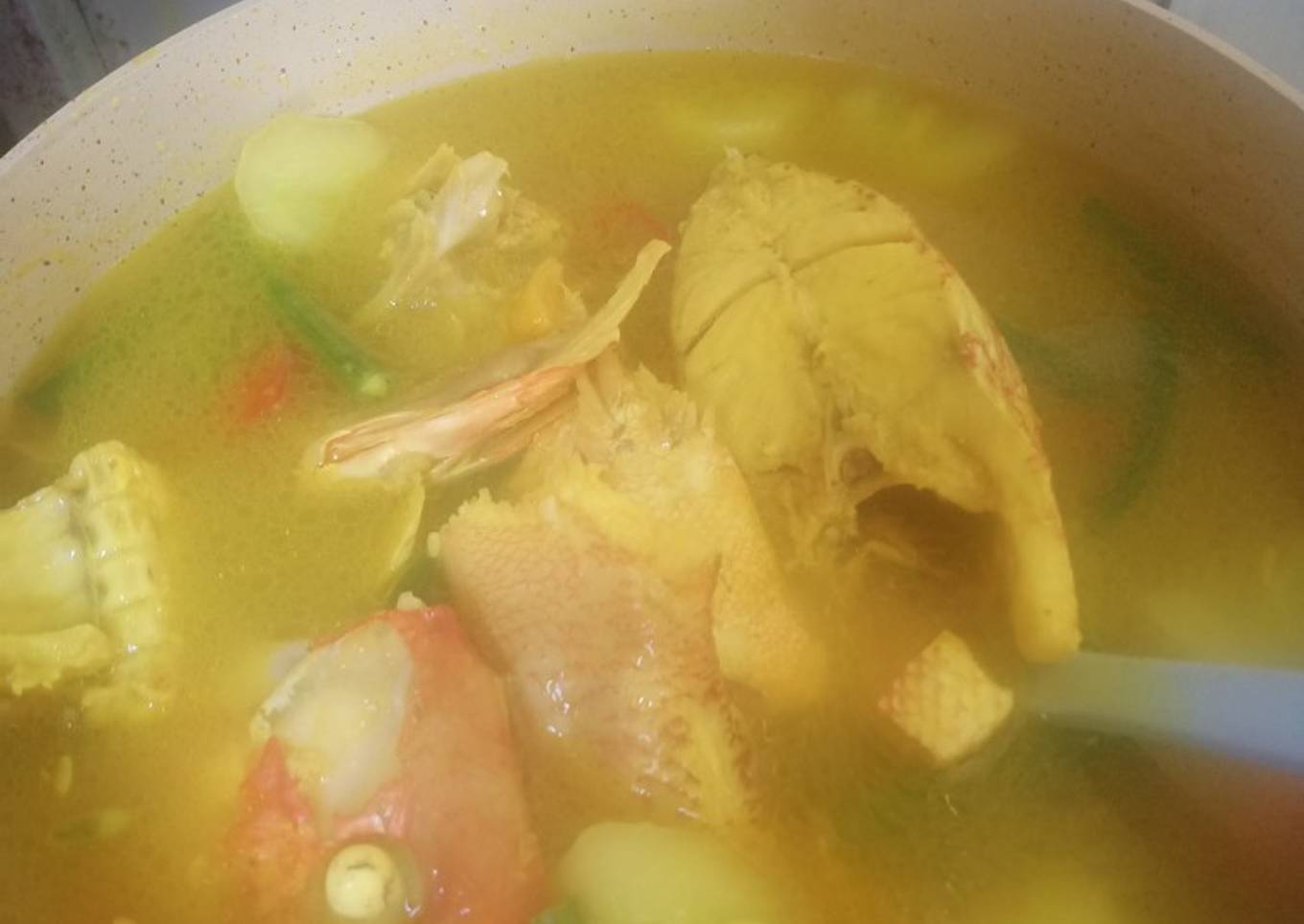 Sayur asem/gangan asam ikan kakap merah