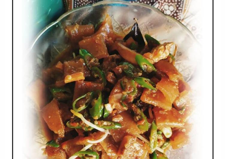 Tumis Kikil Cabai Hijau
