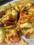 Pudin de pan y manzanas