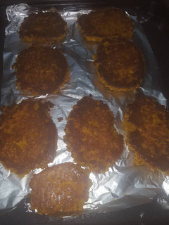 Una foto de Hamburguesas de garbanzo y vegetales sin harina