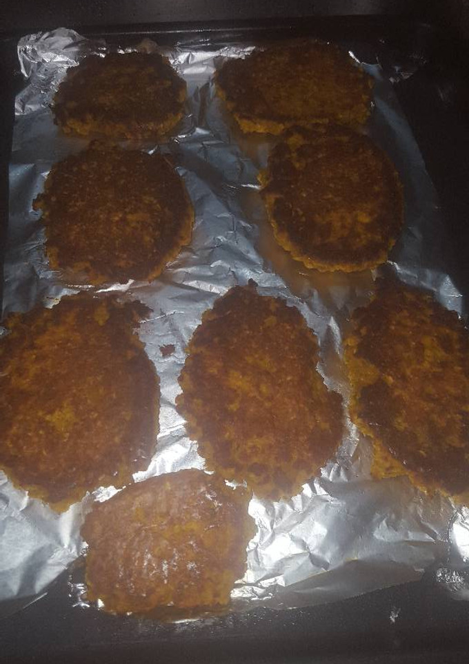 Una foto de Hamburguesas de garbanzo y vegetales sin harina