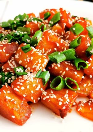 Zdjęcie przepisu Koreańskie smażone ziemniaki.