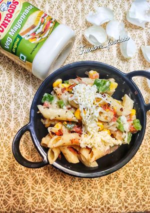 A picture of Mayonnaise pasta.