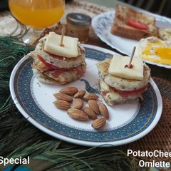 Potato Cheese Omlette- Kids Snack Brunch A picture of Potato Cheese Omlette- Kids Snack Brunch.