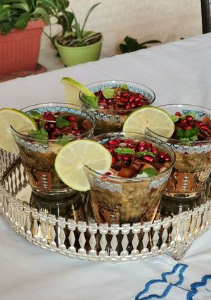 صورة لوصفة فتة ورق العنب