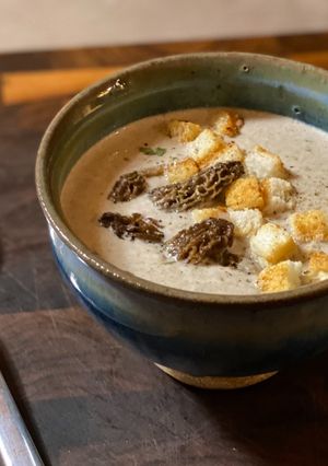 Une photo de Crème de morilles, françaises ou québécoises