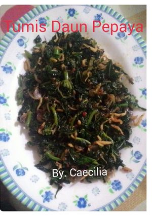 Foto resep Tumis daun Pepaya + Teri