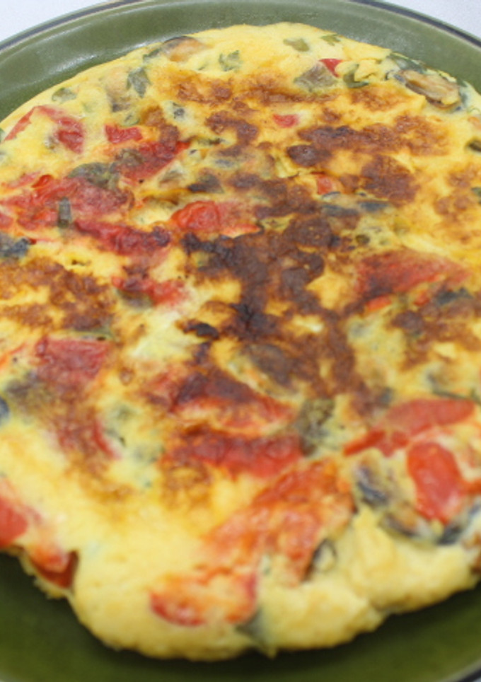 Una foto de Tortilla de acelgas y pimiento morrón