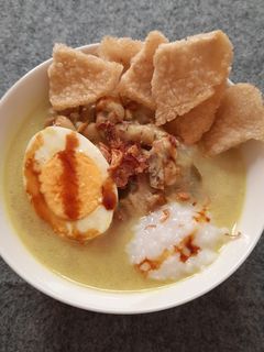 Foto resep Bubur ayam kuah opor